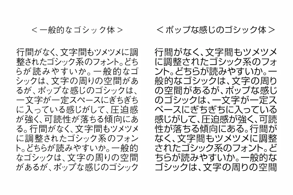 シール・ラベル印刷 フォントデザインと段落の見え方
