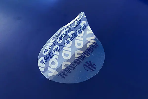 開封表示シール・ラベル 改ざん防止シール・ラベル（透明）文字【非転着】タイプ「VOID」